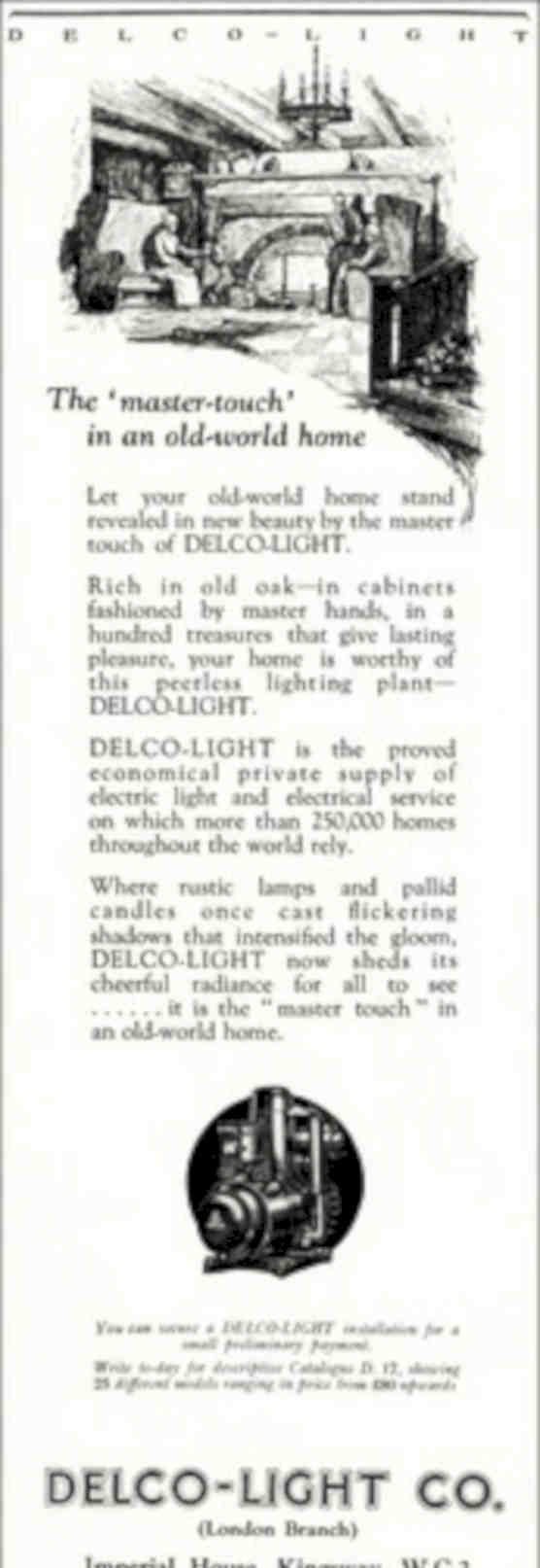 Delco Light Room Vintage Retro Advert Poster A4 Photo Print