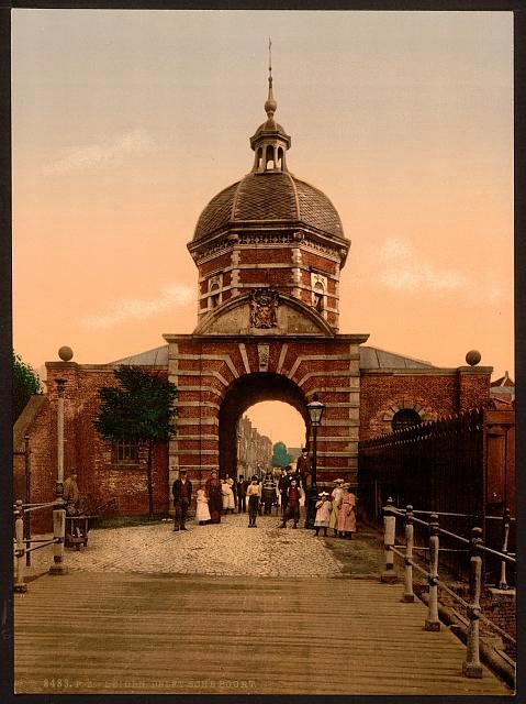 Delft Gate Leyden Vintage A4 Photo Print