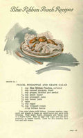 Delicious Recipes by California Peach Growers 1920 Peach Pineapple and Grape Salad A4 Photo Print