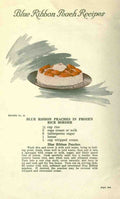 Delicious Recipes by California Peach Growers 1920 Peaches in frozen rice border A4 Photo Print