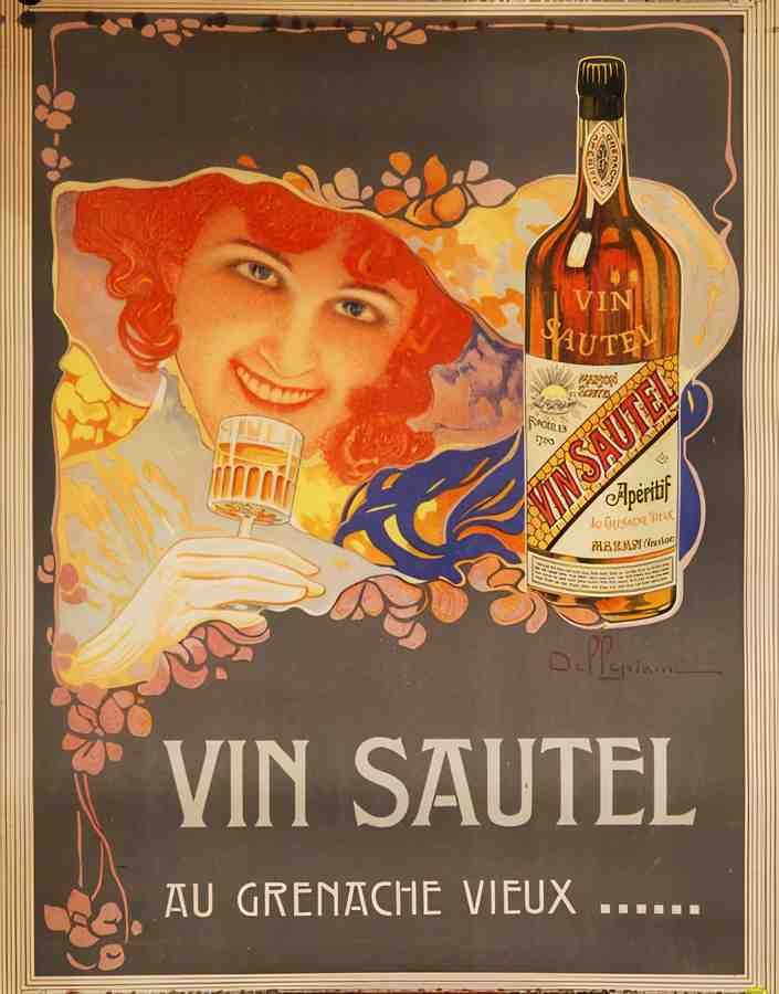 DellepianneVinSautel Vintage Advert A4 Photo Print