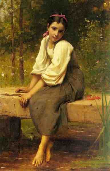 Delobbe Francois Alfred A Moment Of Reflection A4 Photo Print