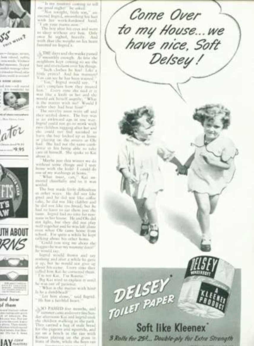 Delsey Toilet Paper Vintage Retro Advert Ads A4 Photo Print