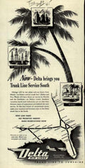 Delta Air Lines 2 Vintage Retro Advert Ads A4 Photo Print
