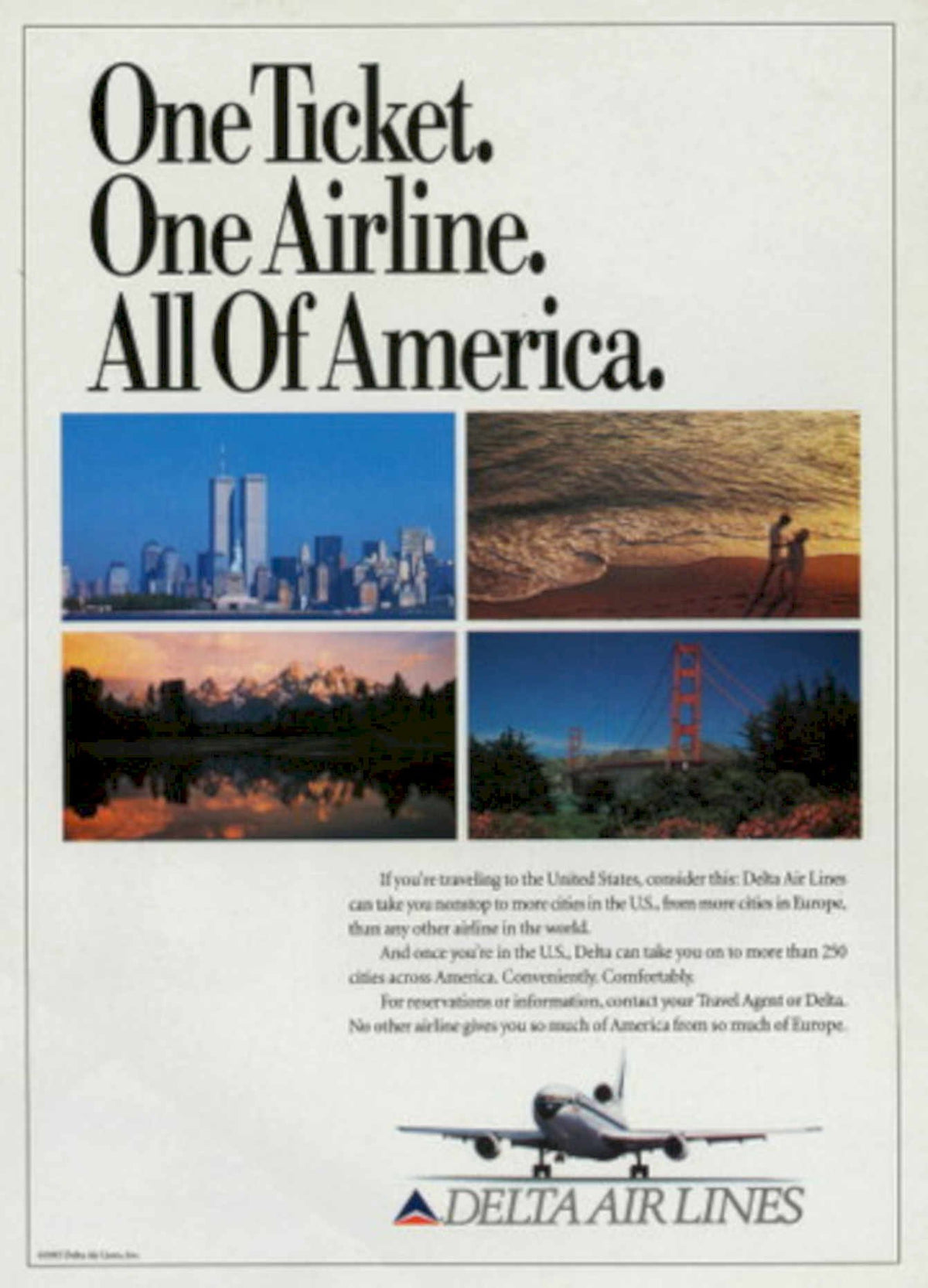 Delta Cities America 1990s Vintage Retro Advert