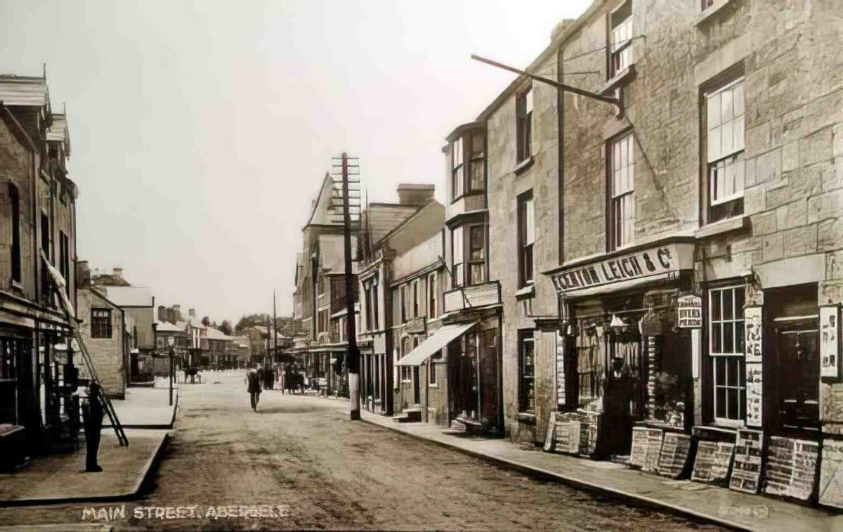 Denbighshire Abergele Main Street Vintage A4 Photo Print