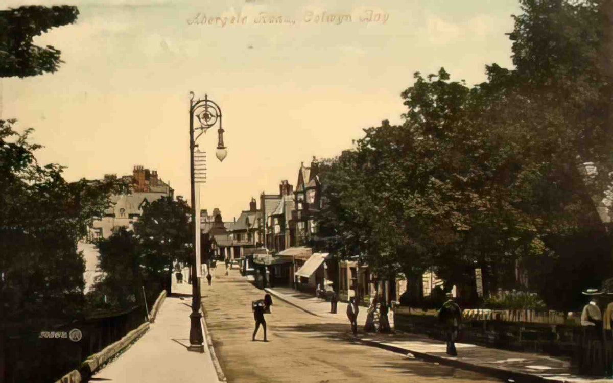 Denbighshire Colwyn Bay Abergele Road 1907 Vintage A4 Photo Print