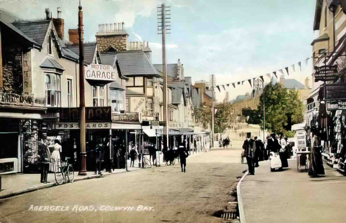 Denbighshire Colwyn Bay Abergele Road 1912 Vintage A4 Photo Print