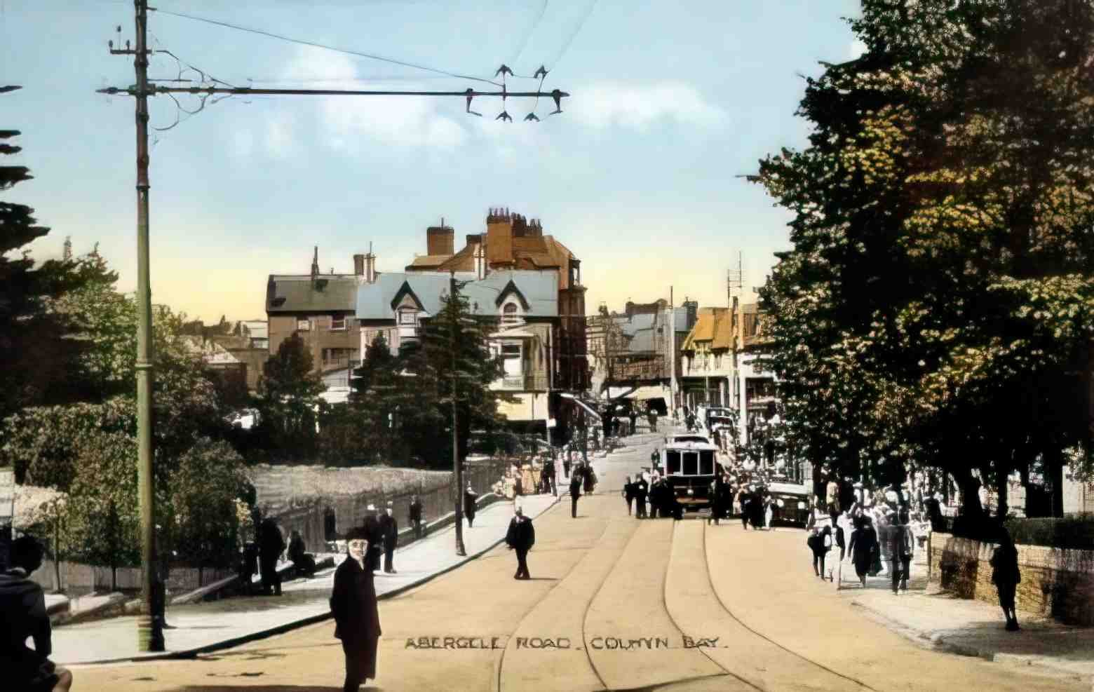 Denbighshire Colwyn Bay Abergele Road II Vintage A4 Photo Print