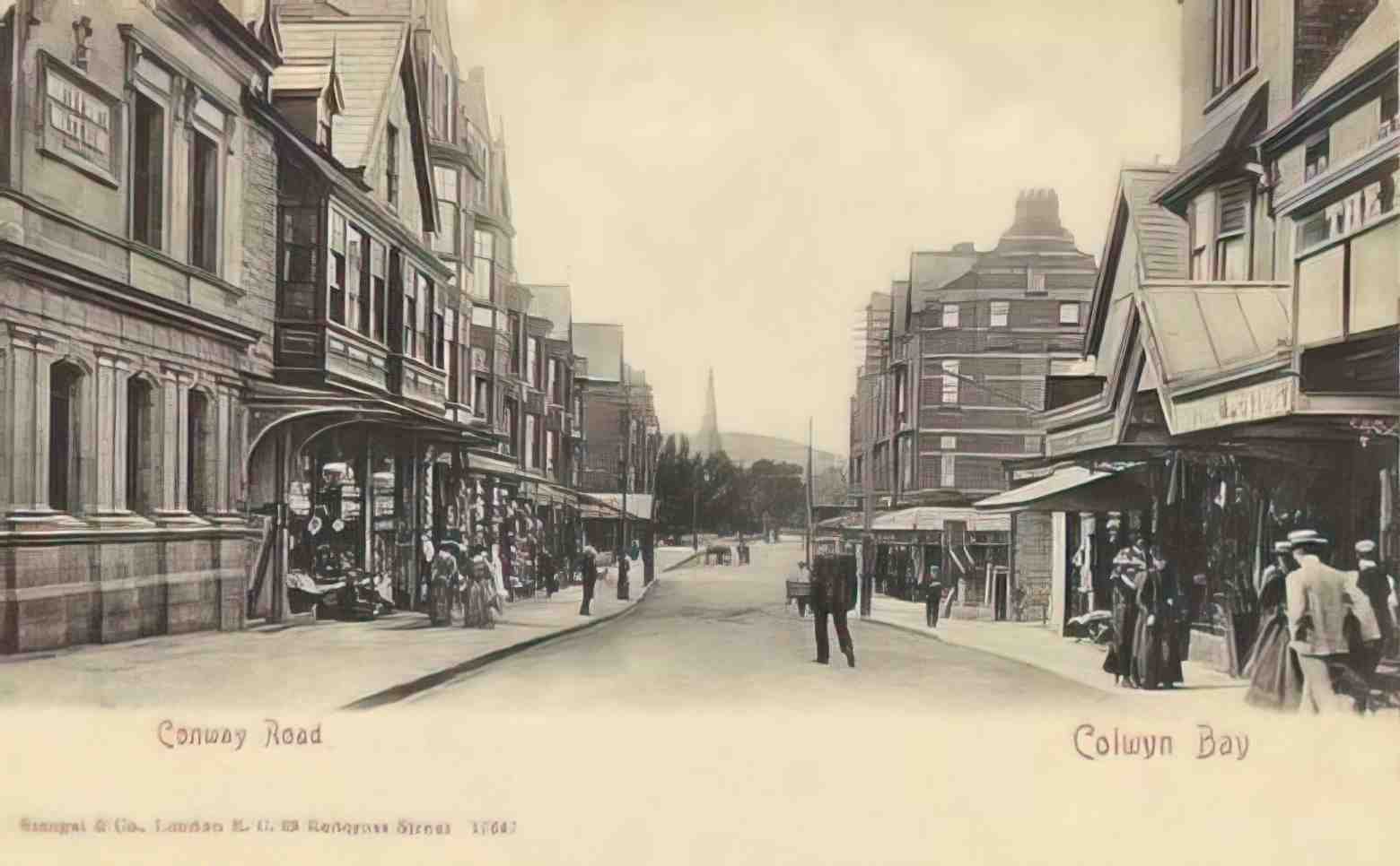 Denbighshire Colwyn Bay Conway Road 1900s Vintage A4 Photo Print