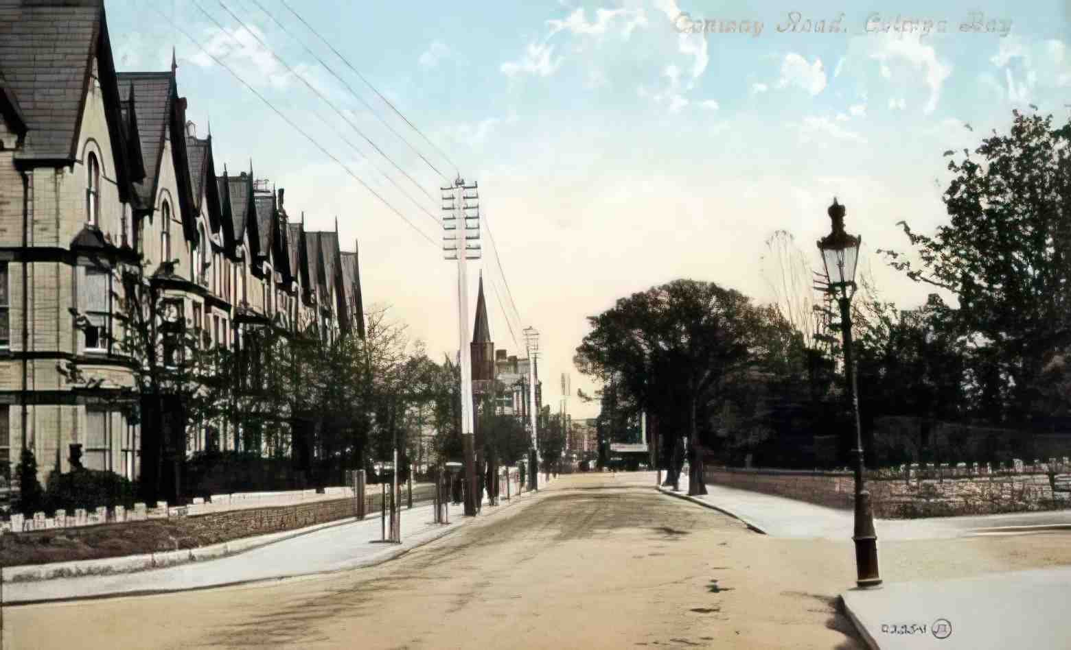 Denbighshire Colwyn Bay Conway Road 1910 Vintage A4 Photo Print