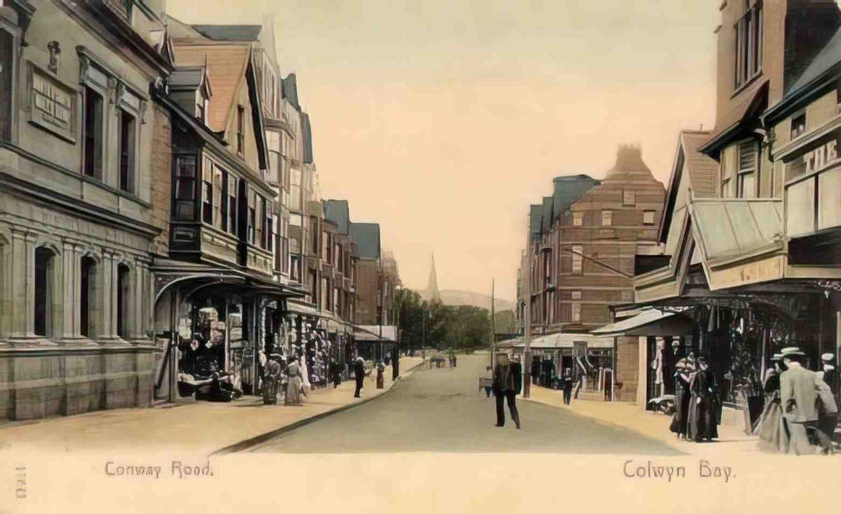 Denbighshire Colwyn Bay Conway Road III Vintage A4 Photo Print