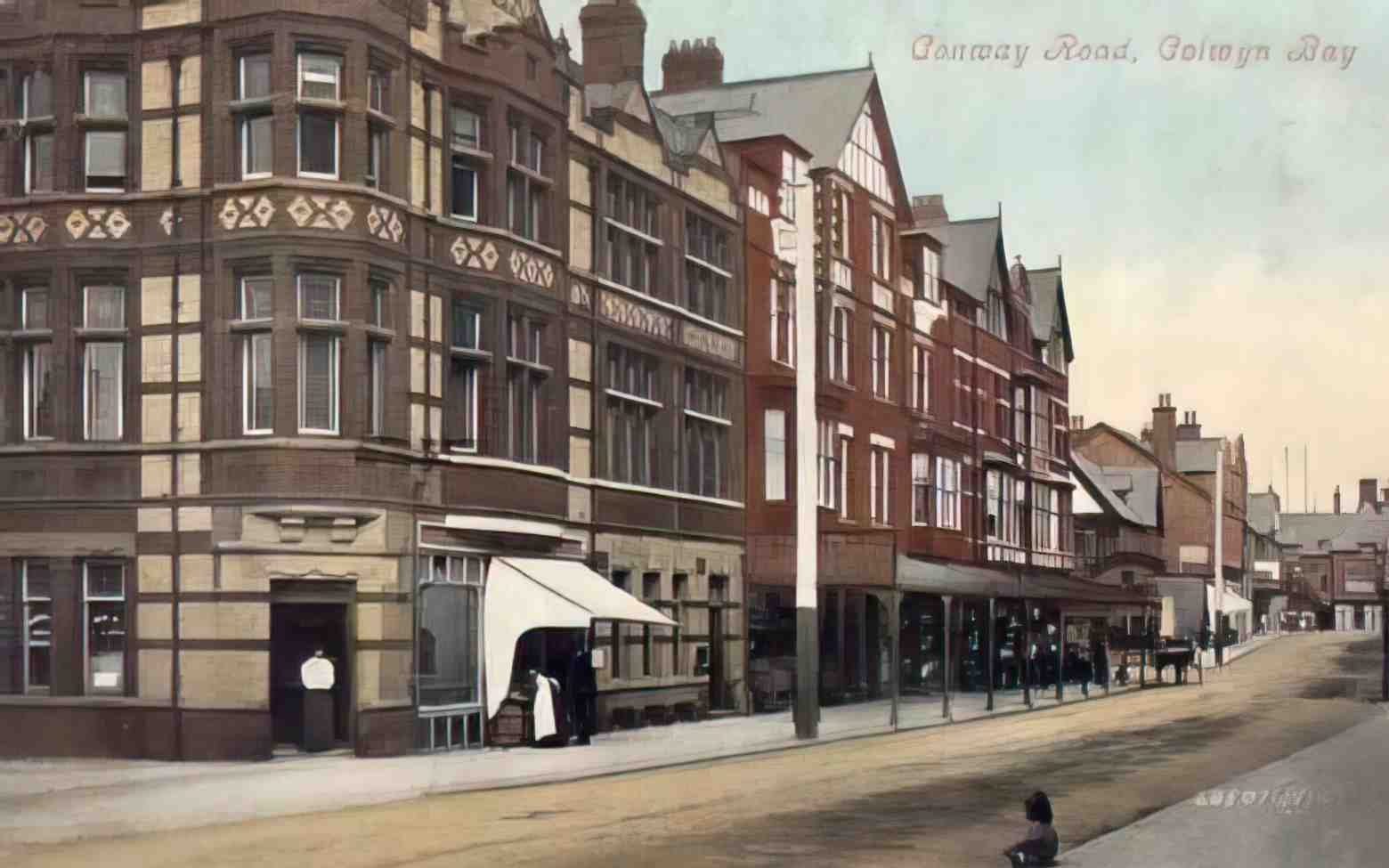 Denbighshire Colwyn Bay Conway Road IV Vintage A4 Photo Print