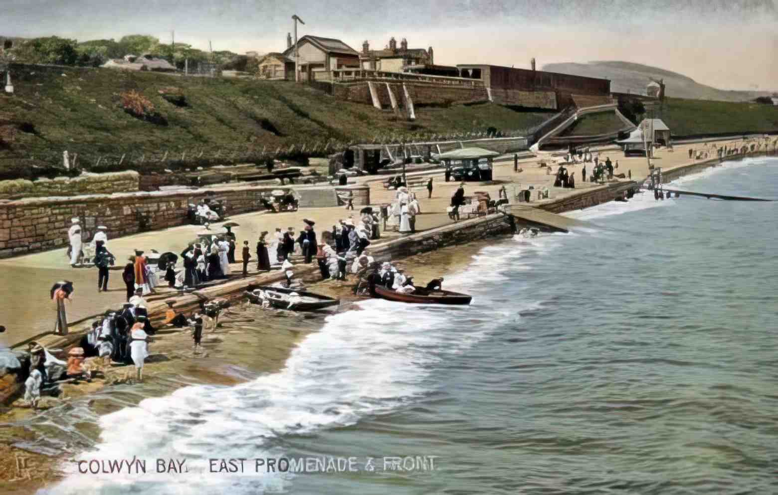 Denbighshire Colwyn Bay East Promenade and Front Vintage A4 Photo Print