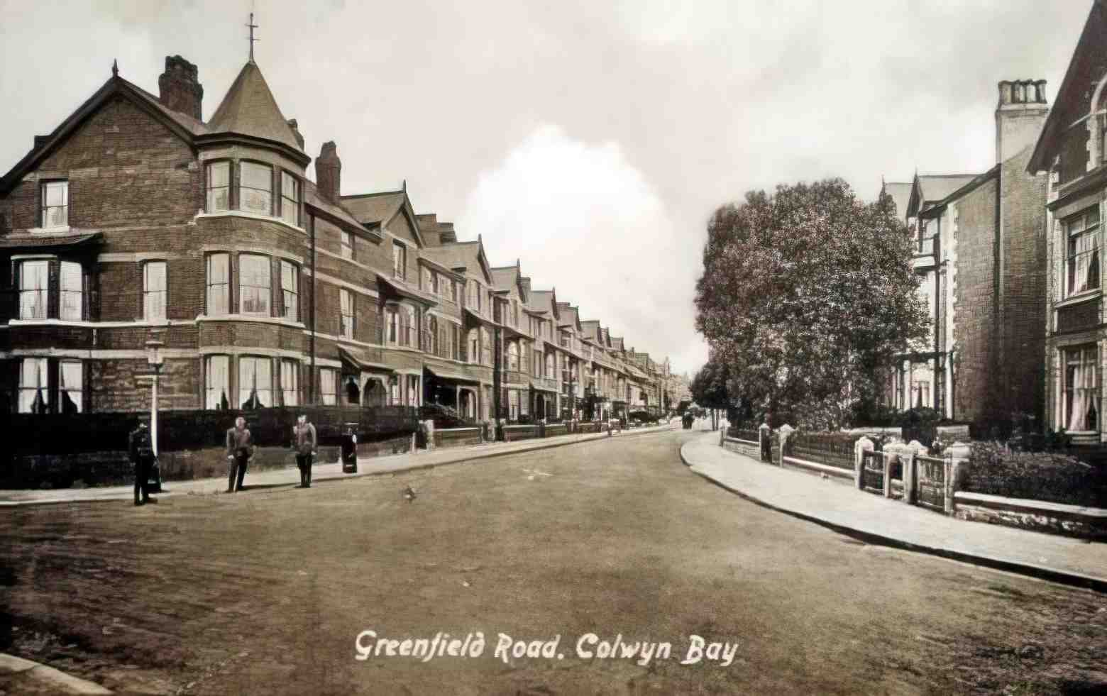 Denbighshire Colwyn Bay Greenfield Road Vintage A4 Photo Print