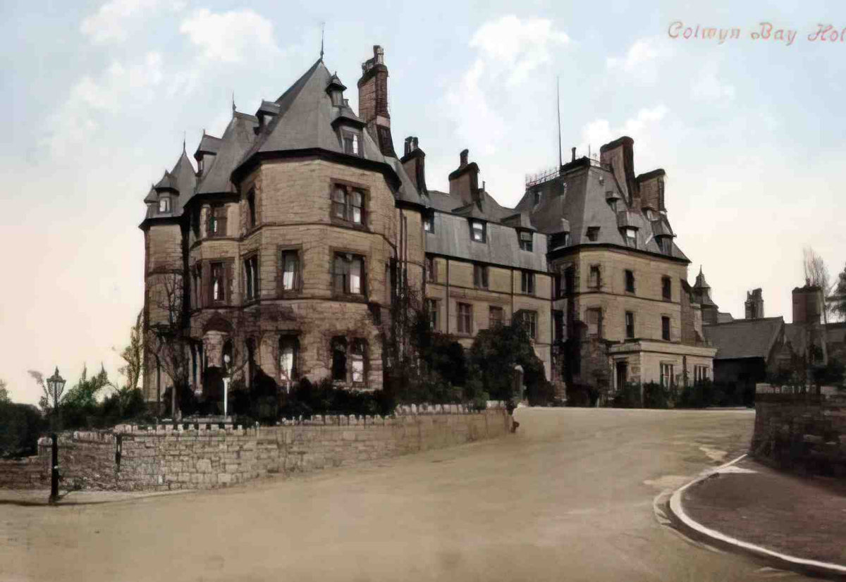 Denbighshire Colwyn Bay Hotel 1907 Vintage A4 Photo Print
