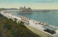 Denbighshire Colwyn Bay Pier and promenade with bathing huts Vintage A4 Photo Print