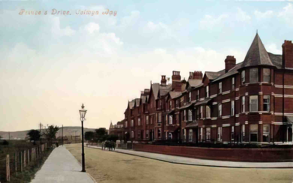 Denbighshire Colwyn Bay Princes Drive 1908 Vintage A4 Photo Print