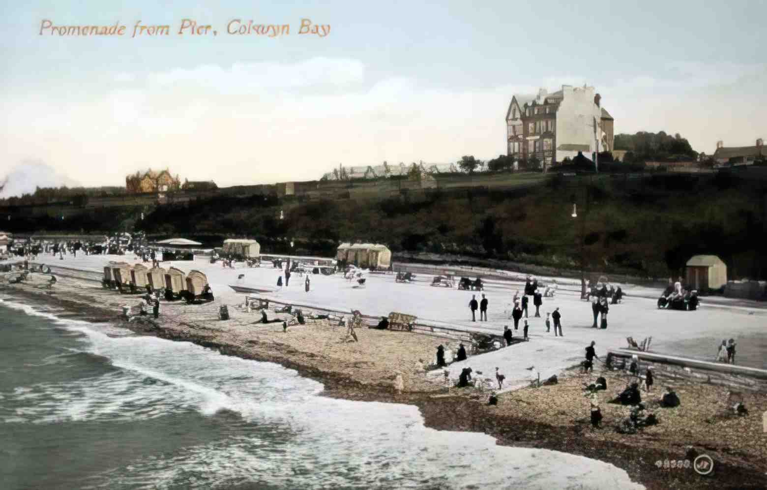 Denbighshire Colwyn Bay Promenade from Pier Vintage A4 Photo Print