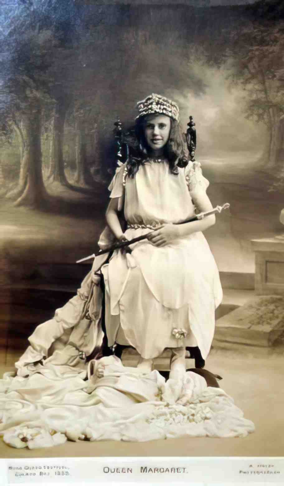 Denbighshire Colwyn Bay Rose Queen 1925 Queen Margaret Vintage A4 Photo Print