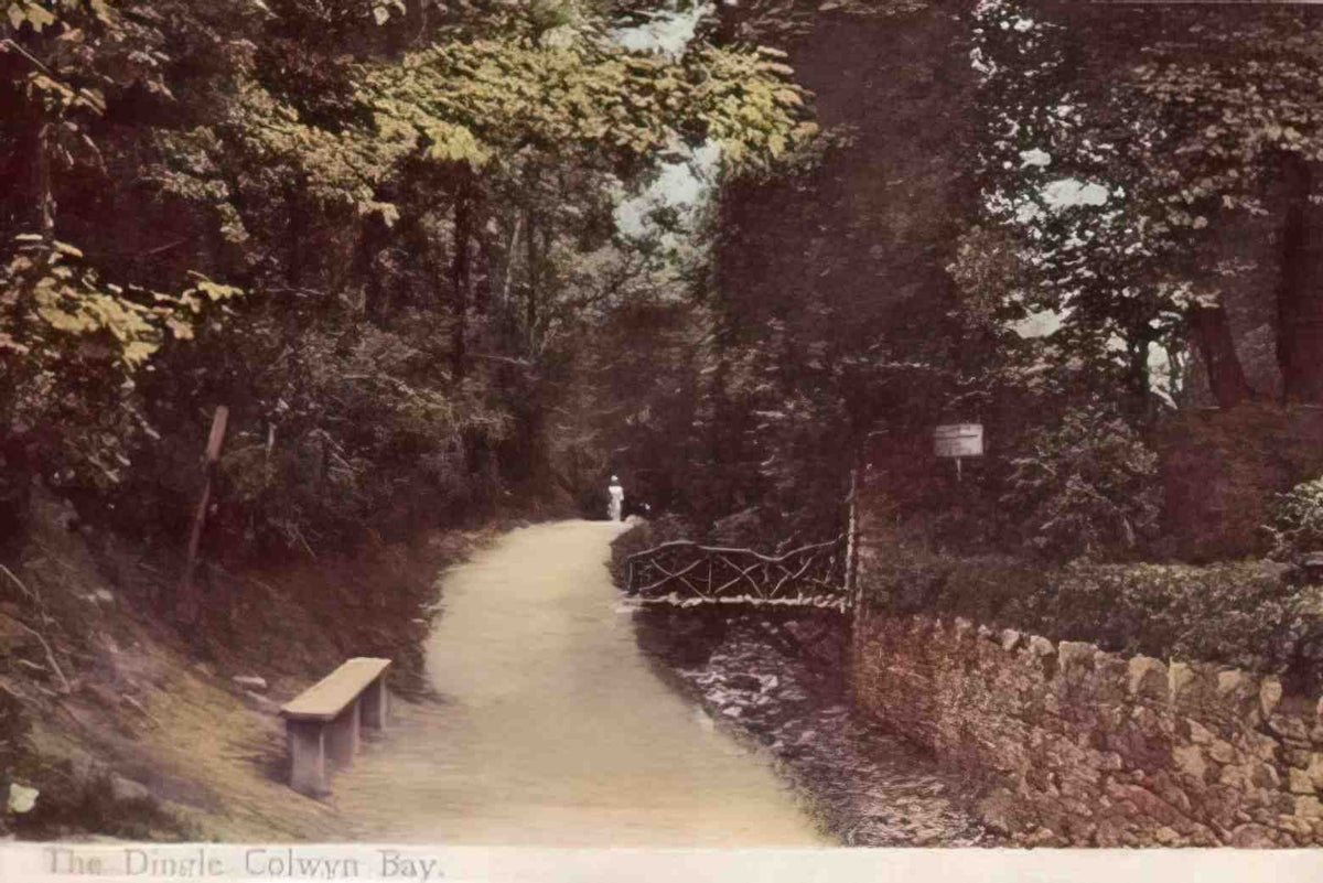 Denbighshire Colwyn Bay The Dingle 1906 Vintage A4 Photo Print