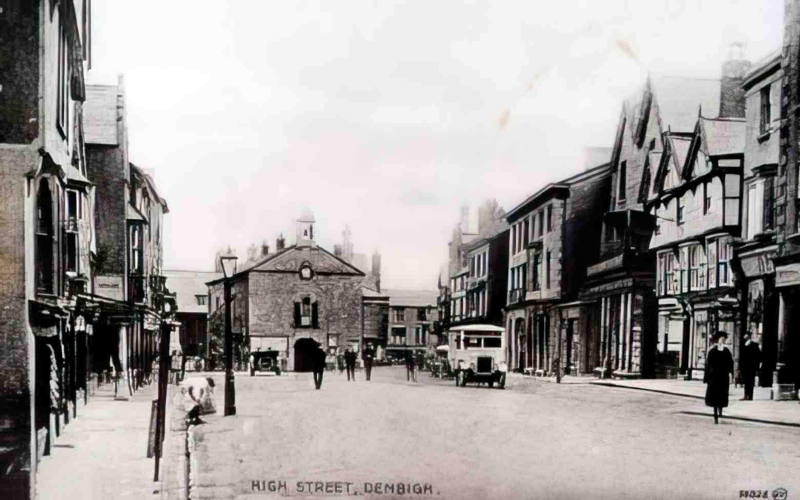 Denbighshire Denbigh High Street IV Vintage A4 Photo Print