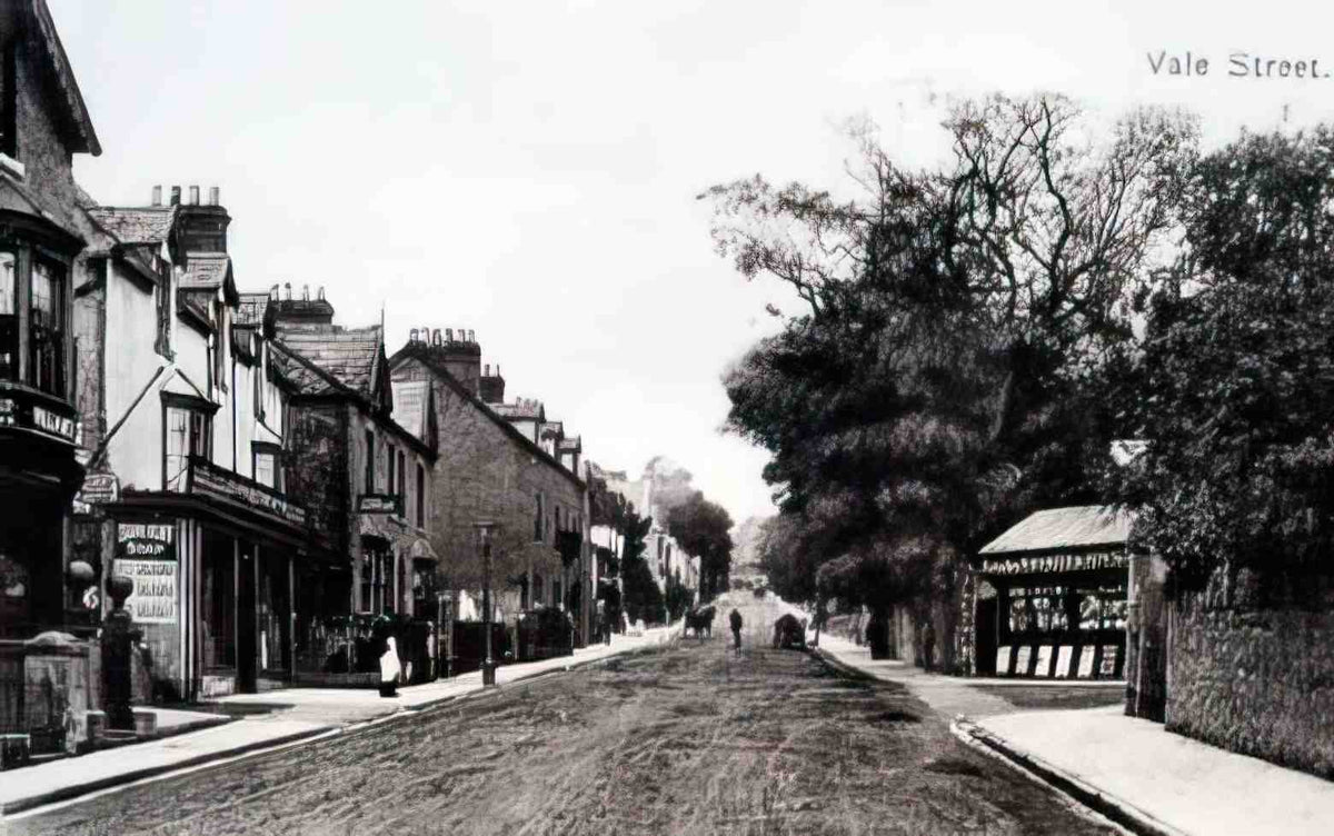 Denbighshire Denbigh Vale Steet Vintage A4 Photo Print