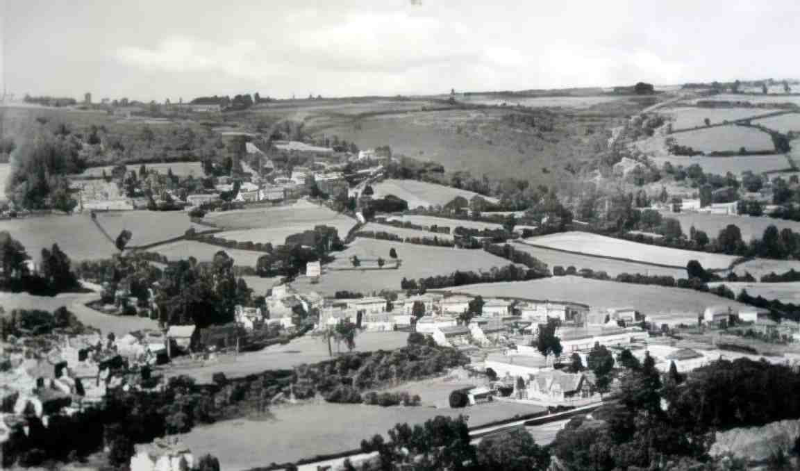 Denbighshire Glyn Ceiriog Village 1940s Vintage A4 Photo Print