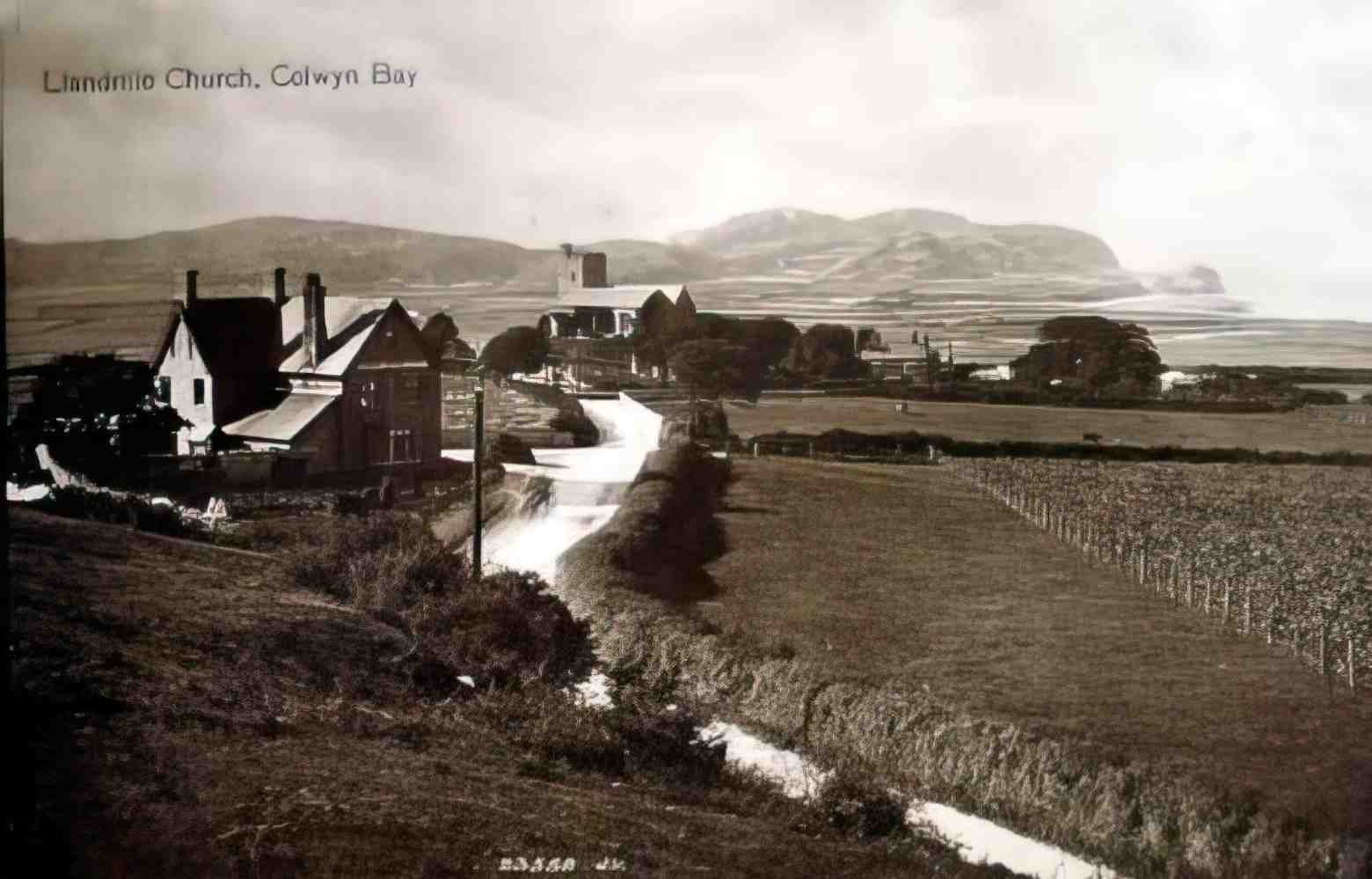 Denbighshire Llandrillo Church Vintage A4 Photo Print