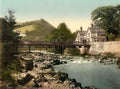Denbighshire Llangollen Chain Bridge Hotel Berwyn Valley Vintage A4 Photo Print
