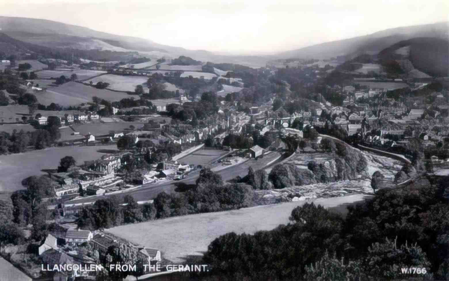 Denbighshire Llangollen From the Geraint Vintage A4 Photo Print