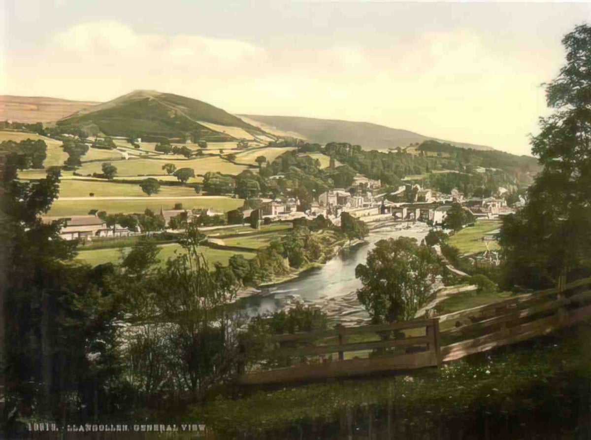 Denbighshire Llangollen General View Vintage A4 Photo Print