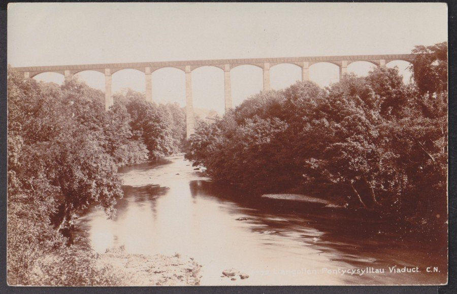 Denbighshire Llangollen Pontycysylltau Viaduct Over River Vintage A4 Photo Print