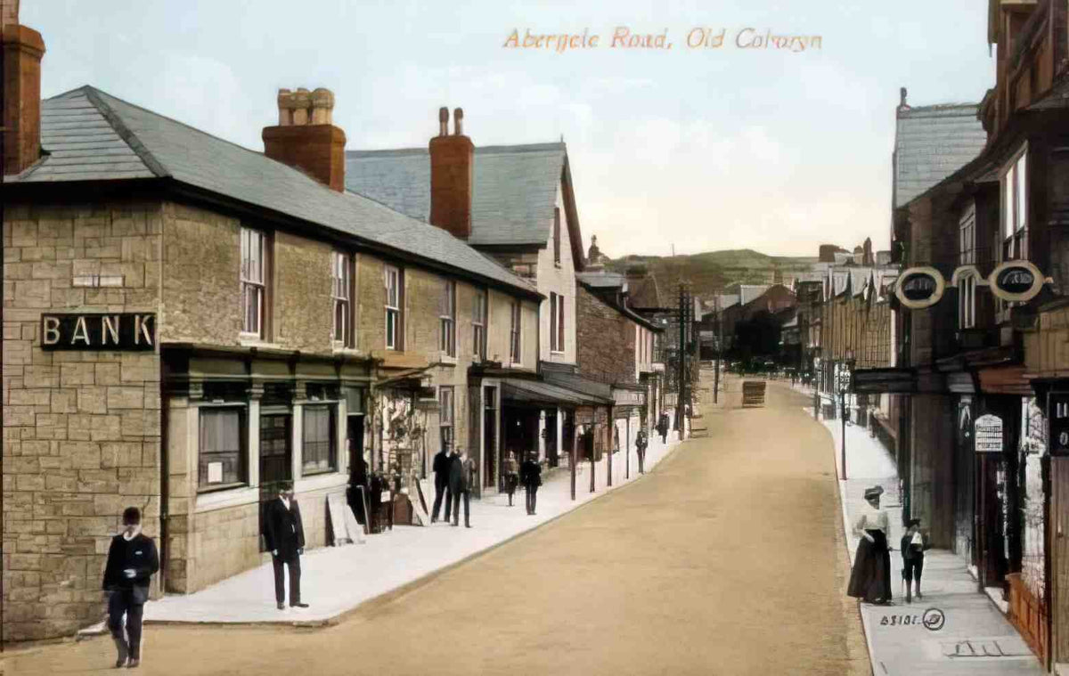 Denbighshire Old Colwyn Abergele Road Vintage A4 Photo Print