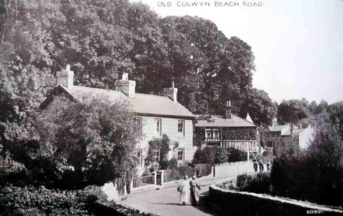 Denbighshire Old Colwyn Beach Road 1920s II Vintage A4 Photo Print