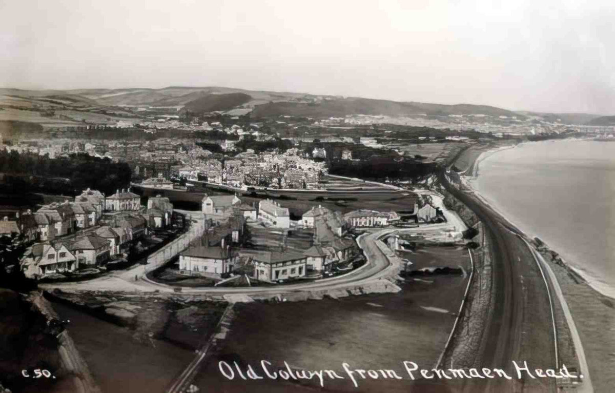 Denbighshire Old Colwyn from Penmaenhead Vintage A4 Photo Print