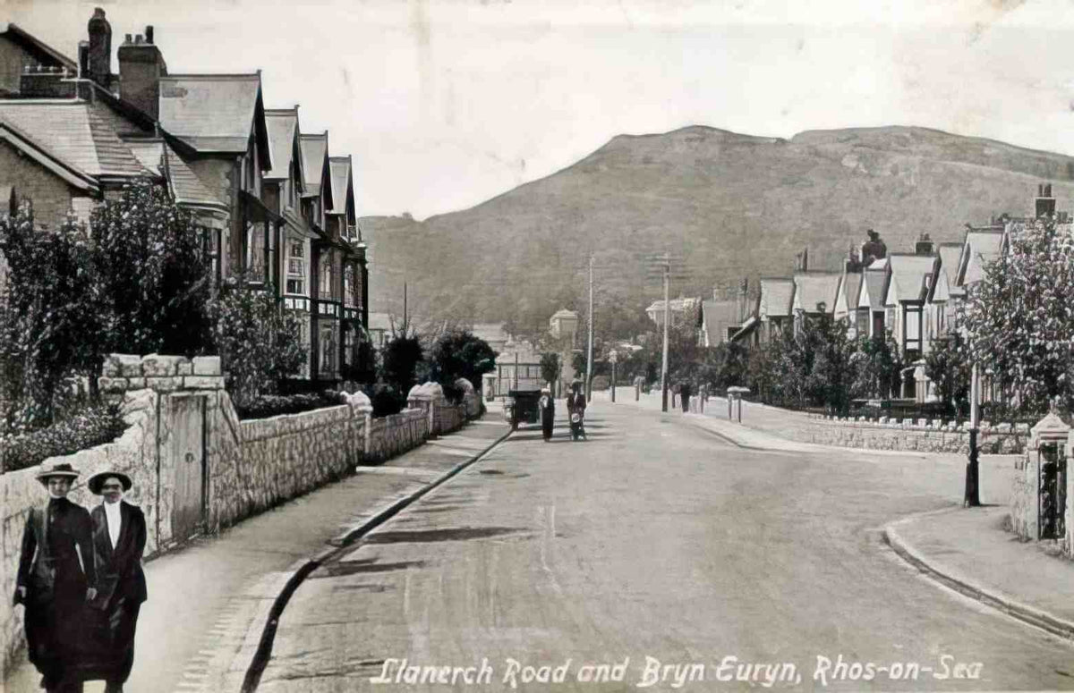 Denbighshire Rhos on Sea Llanerch Road 1906 Vintage A4 Photo Print