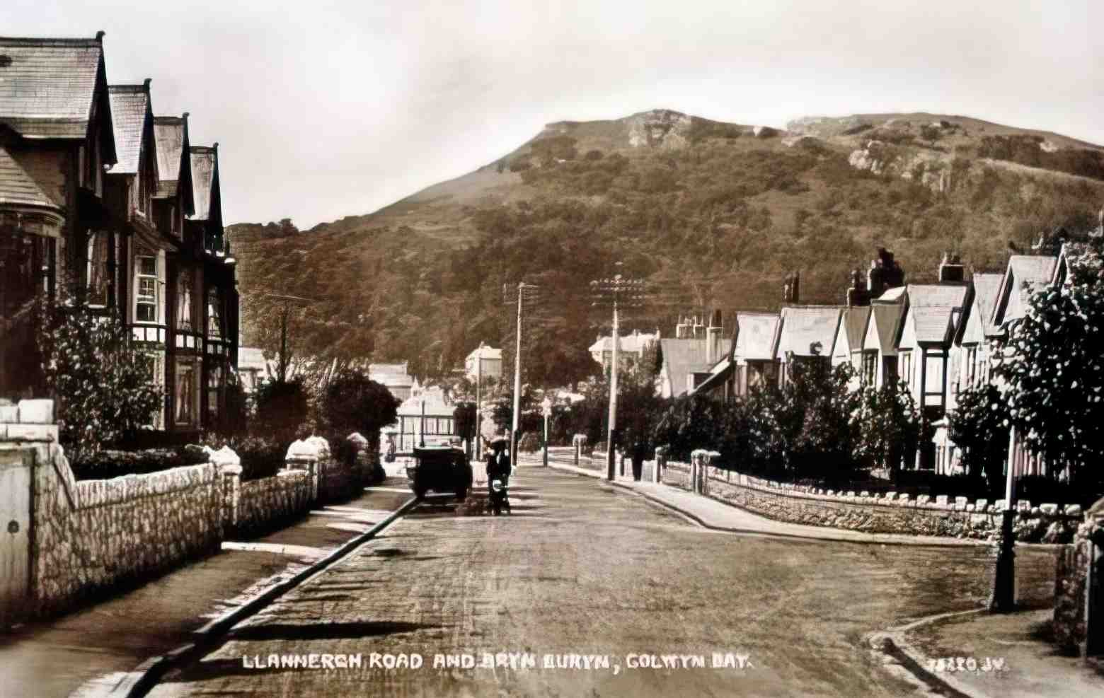 Denbighshire Rhos on Sea Llanerch Road Vintage A4 Photo Print
