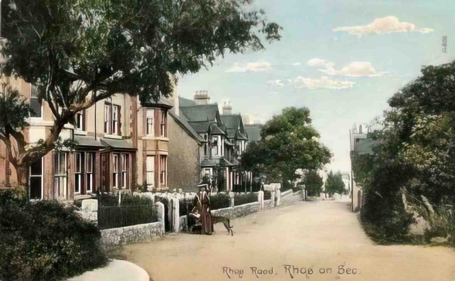 Denbighshire Rhos on Sea Rhos Road Vintage A4 Photo Print