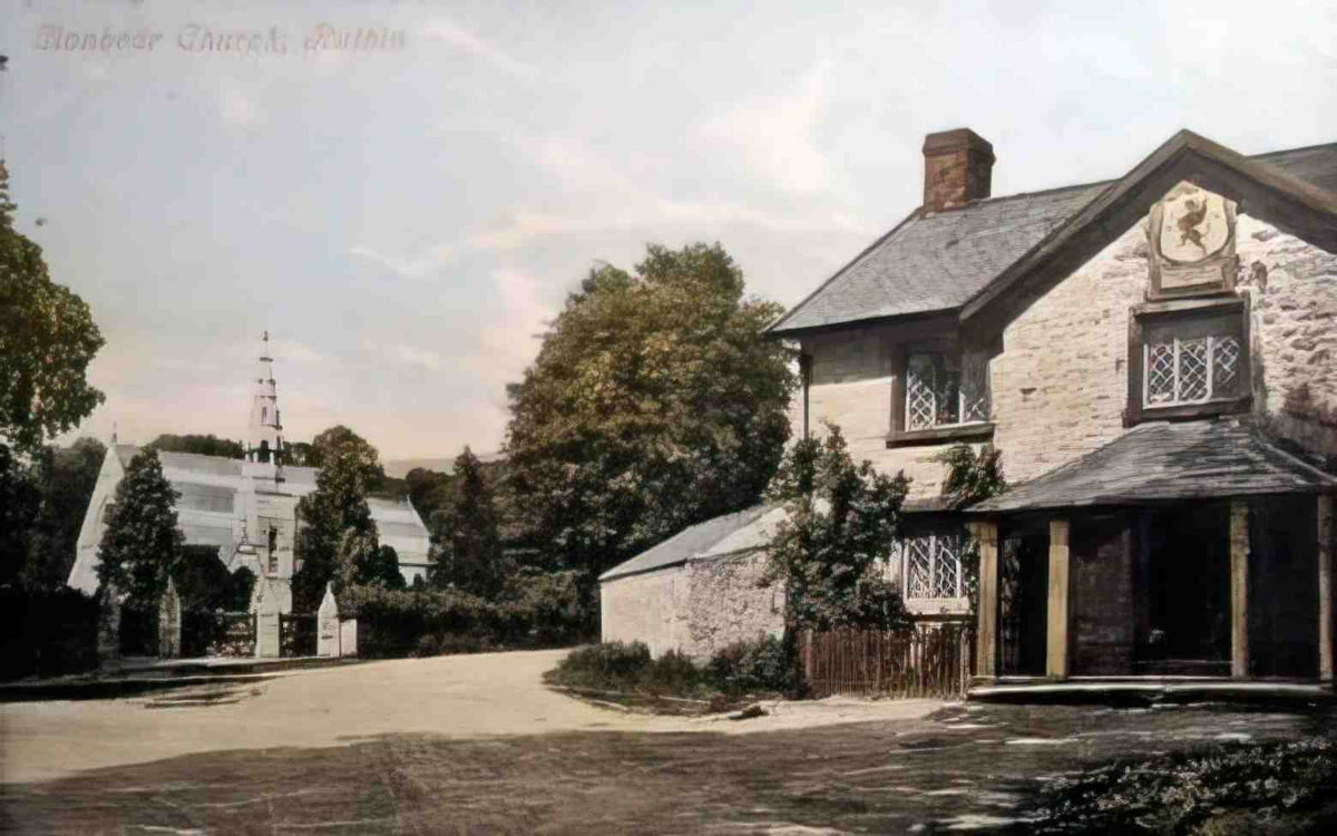 Denbighshire Ruthin Llanbedr Church Vintage A4 Photo Print