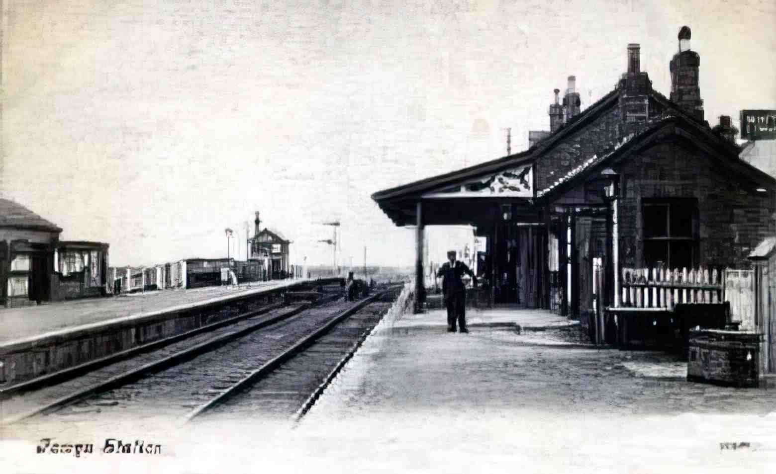 Denbighshire Towyn Rail Station Vintage A4 Photo Print