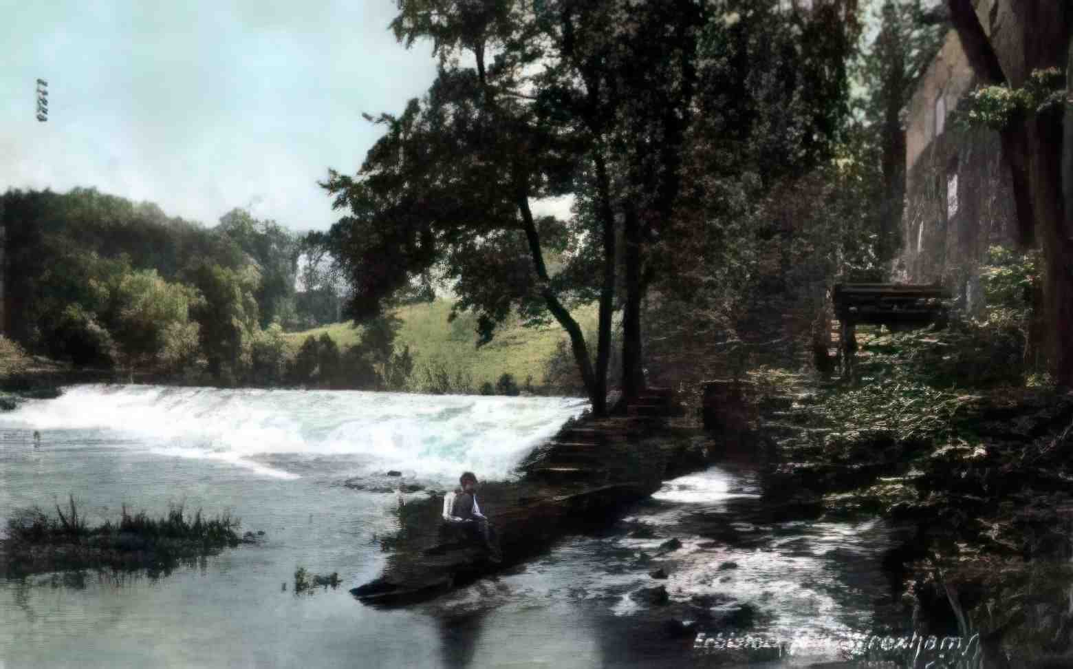 Denbighshire Wrexham Erbistock Mill 1900s Vintage A4 Photo Print