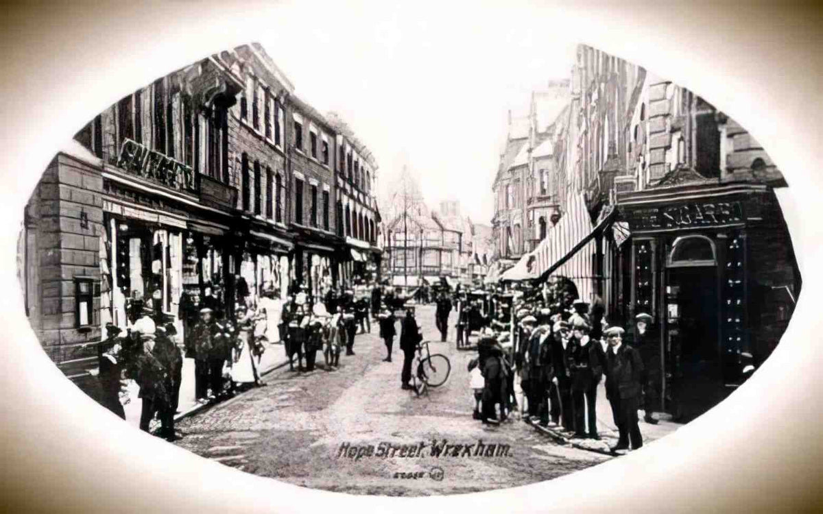 Denbighshire Wrexham Hope St Vintage A4 Photo Print