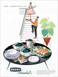 Denby Tableware 1960s Vintage Retro Advert Poster A4 Photo Print