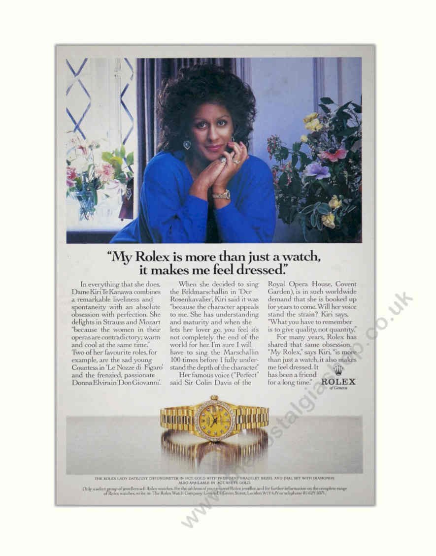 Dench Rolex Opera Vintage Retro Advert Poster A4 Photo Print