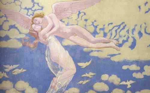 Denis Maurice Cupid Carries Psyche To The Heavens  A4 Photo Print