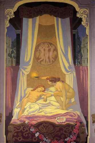 Denis Maurice Psyche Discovers That Her Secret Lover Is Cupid  A4 Photo Print