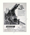 Dennis Fire Engine Vintage Retro Advert Poster A4 Photo Print