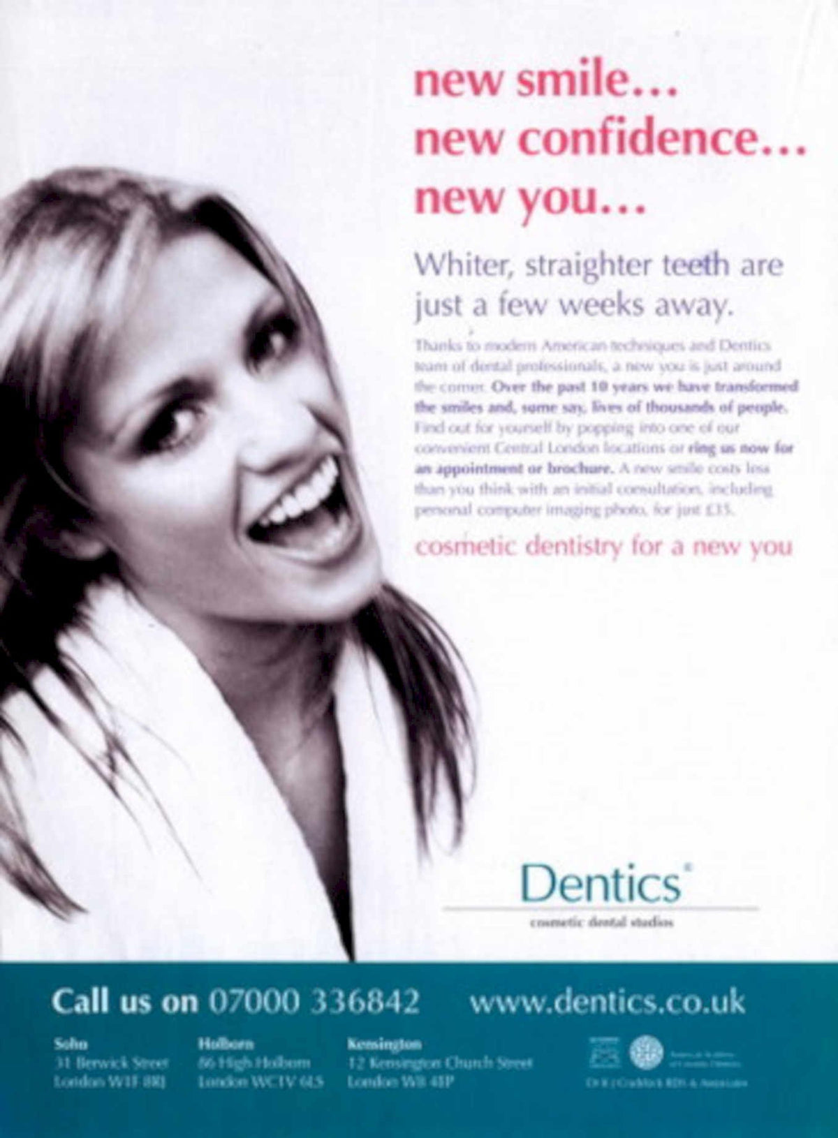 Dentics Smile Confidence 1990s Vintage Retro Advert