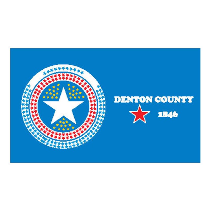 Denton County Flag N6205 A4 Photo Print